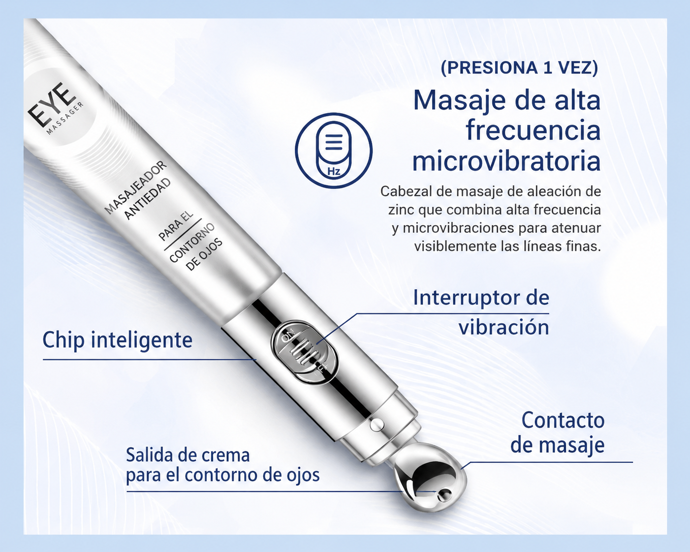 Novastyle EyeLift Pro™ | Contorno de Ojos Eléctrico con Ácido Hialurónico