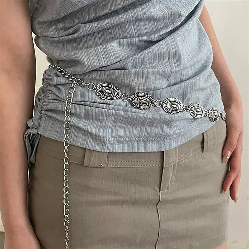 Cinturón de Cadena Dorada | Accesorio Aesthetic Y2K Novastyle™