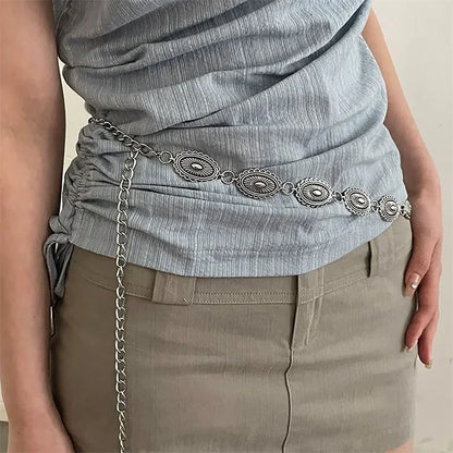 Cinturón de Cadena Dorada | Accesorio Aesthetic Y2K Novastyle™