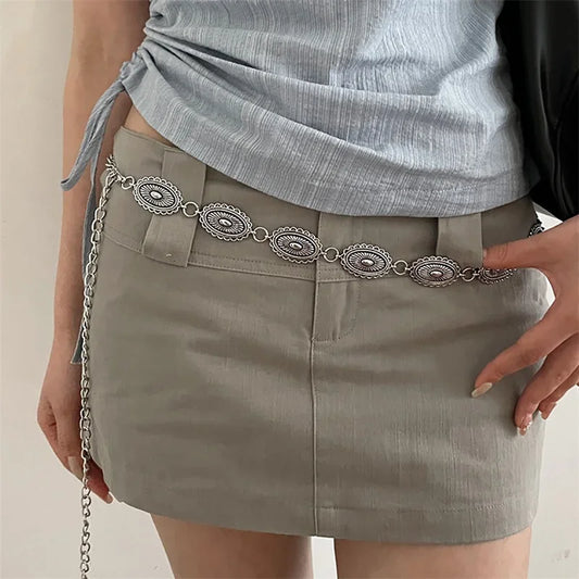 Cinturón de Cadena Dorada | Accesorio Aesthetic Y2K Novastyle™